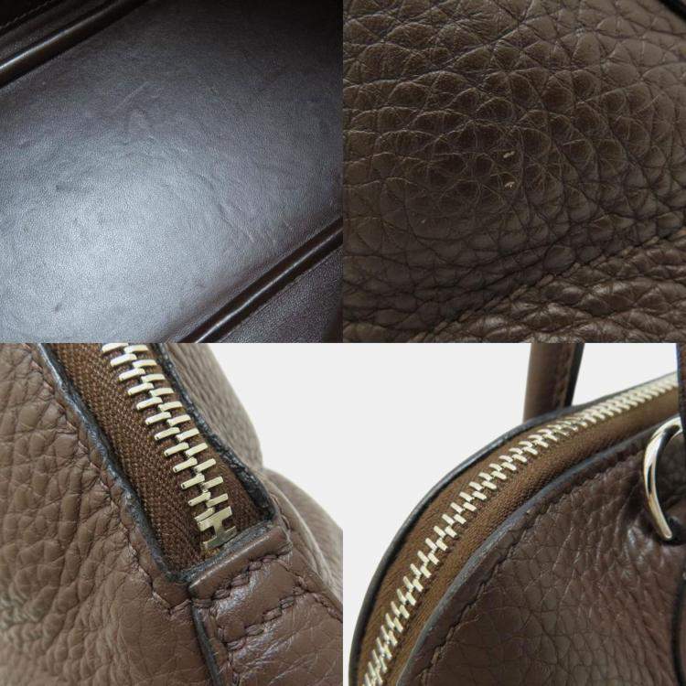 Pre Owned Hermes Chocolat Taurillon Bolide 31 Handbag