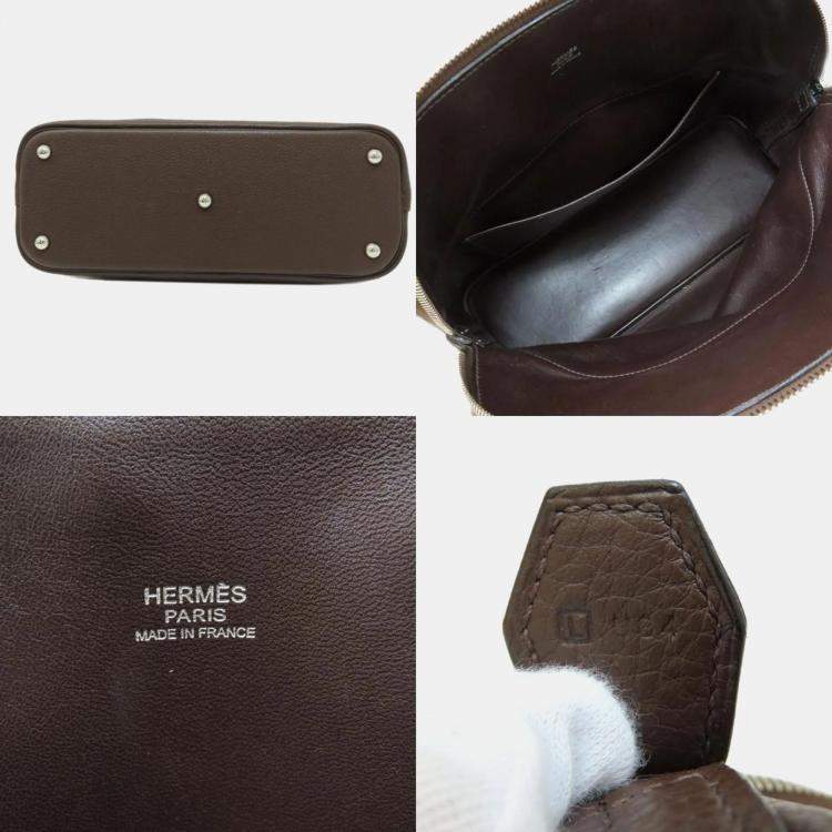 Pre Owned Hermes Chocolat Taurillon Bolide 31 Handbag