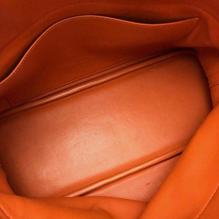 Pre Owned Hermes Orange Taurillon Clemence Bolide 31 Shoulder Bag