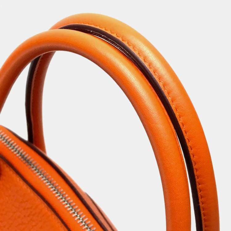 Pre Owned Hermes Orange Taurillon Clemence Bolide 31 Shoulder Bag