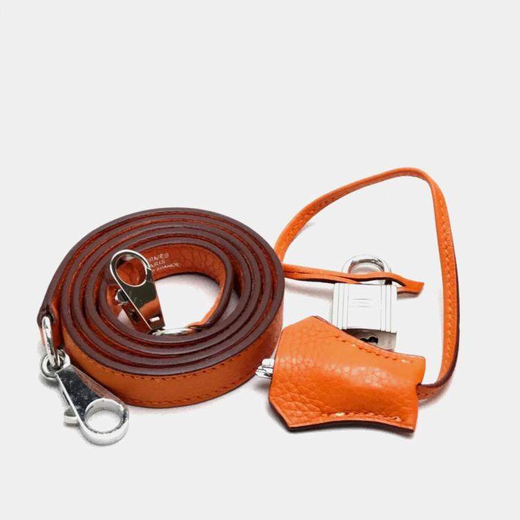 Pre Owned Hermes Orange Taurillon Clemence Bolide 31 Shoulder Bag