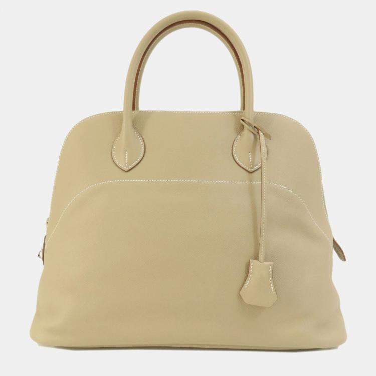 Hermes Beige Epson Bolide Relax 35 Handbag