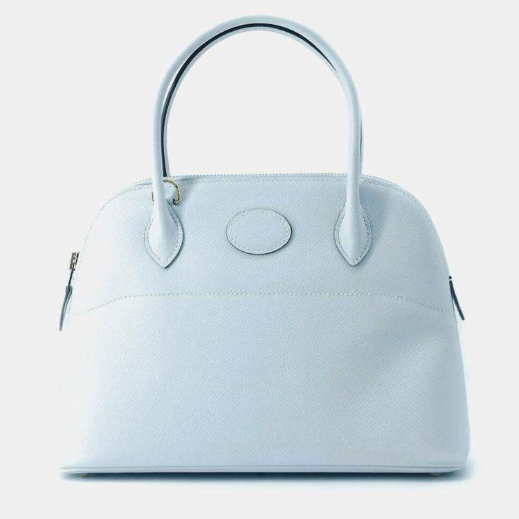 Hermes Blue Brume Epson Bolide 27 Handbag