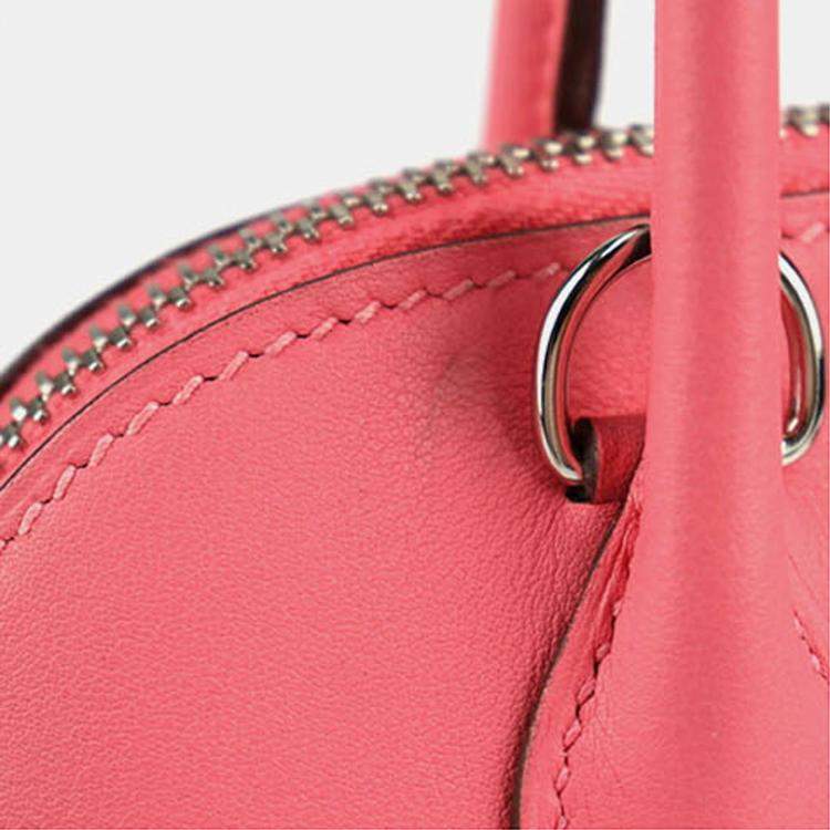 Pre Owned Hermes Rose Azare Vaux Swift Bolide 27 Handbag