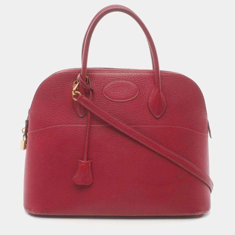 Hermes Red Ardennes Bolide 35 Handbag