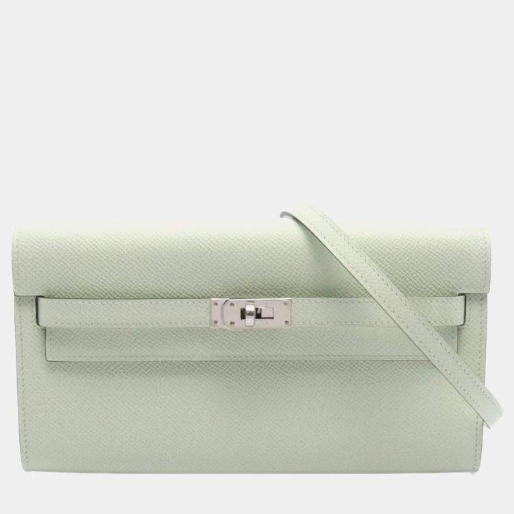 Hermes Green Epsom Leather Kelly To Go Shoulder Bag