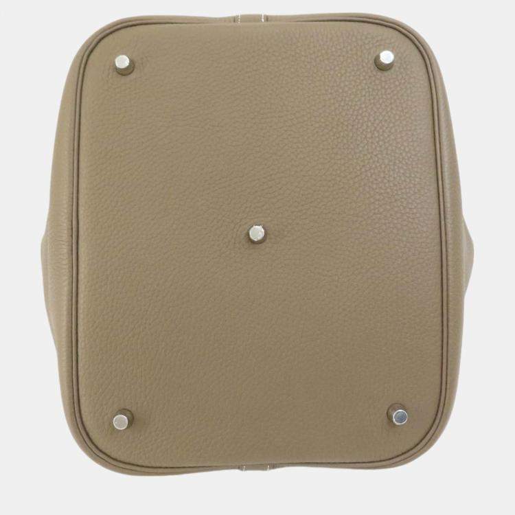 Pre Owned Hermes Etoupe Taurillon Picotin Lock 26 Handbag