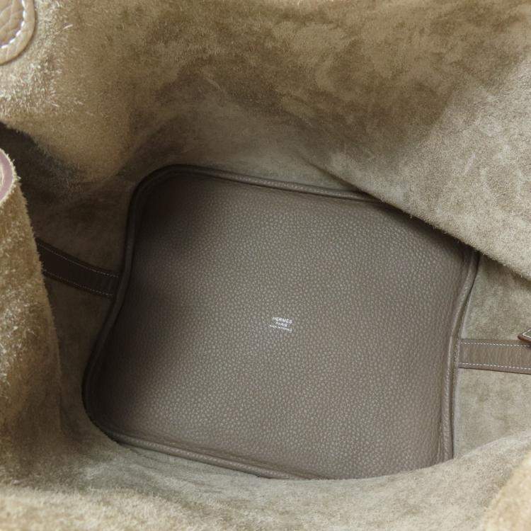 Pre Owned Hermes Etoupe Taurillon Picotin Lock 26 Handbag
