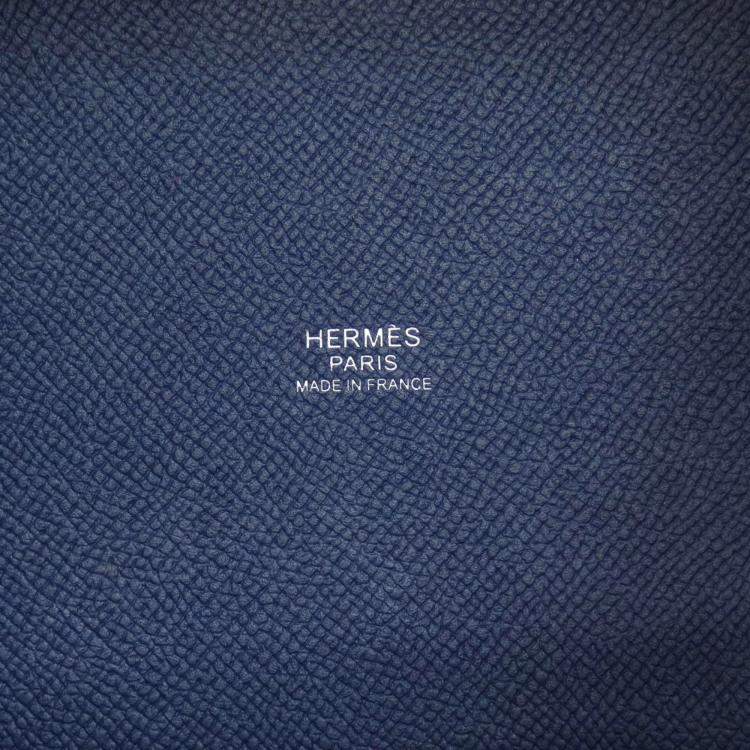 Pre Owned Hermes Blue Ankle Tracesage Epson Picotin Lock 18 Handbag