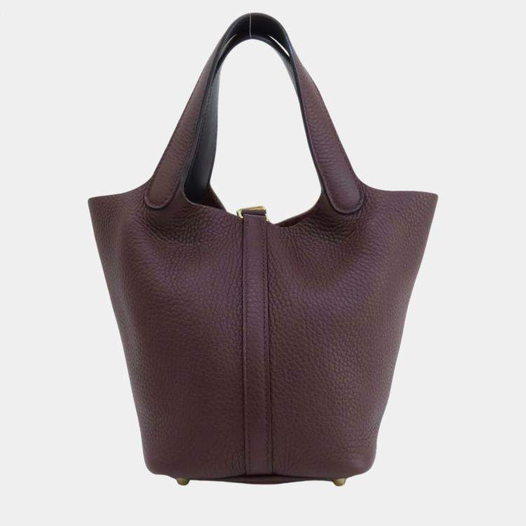 Pre Owned Hermes Taurillon Swift Picotin Lock 18 Handbag