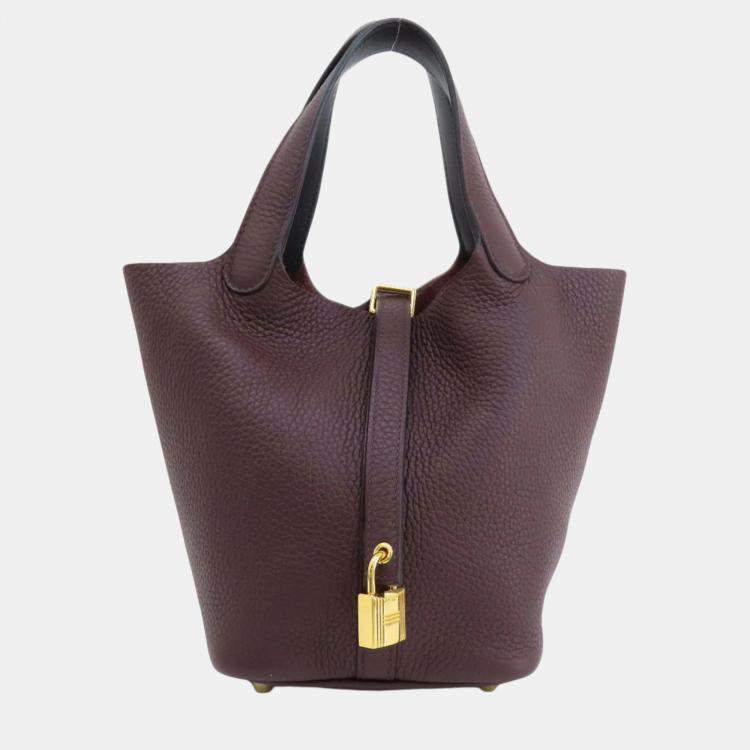 Pre Owned Hermes Taurillon Swift Picotin Lock 18 Handbag