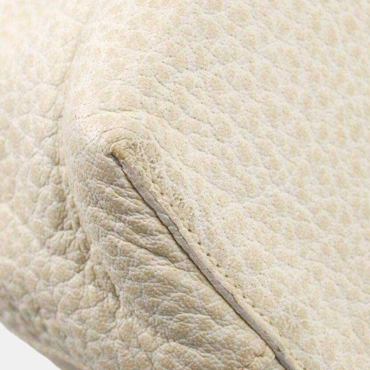 Pre Owned Hermes White Dalmatian Yeoh Bag