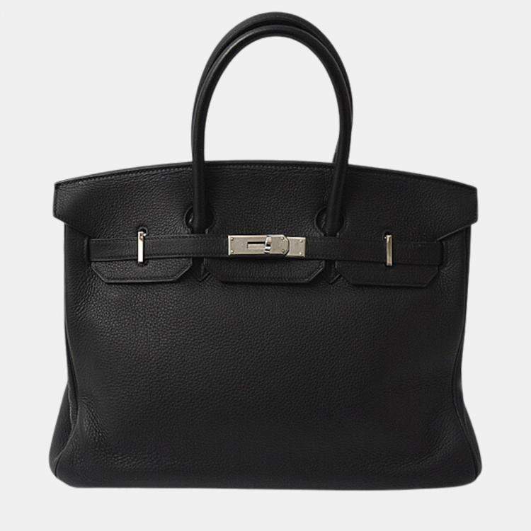 Hermes Birkin 35 Togo Handbag Black