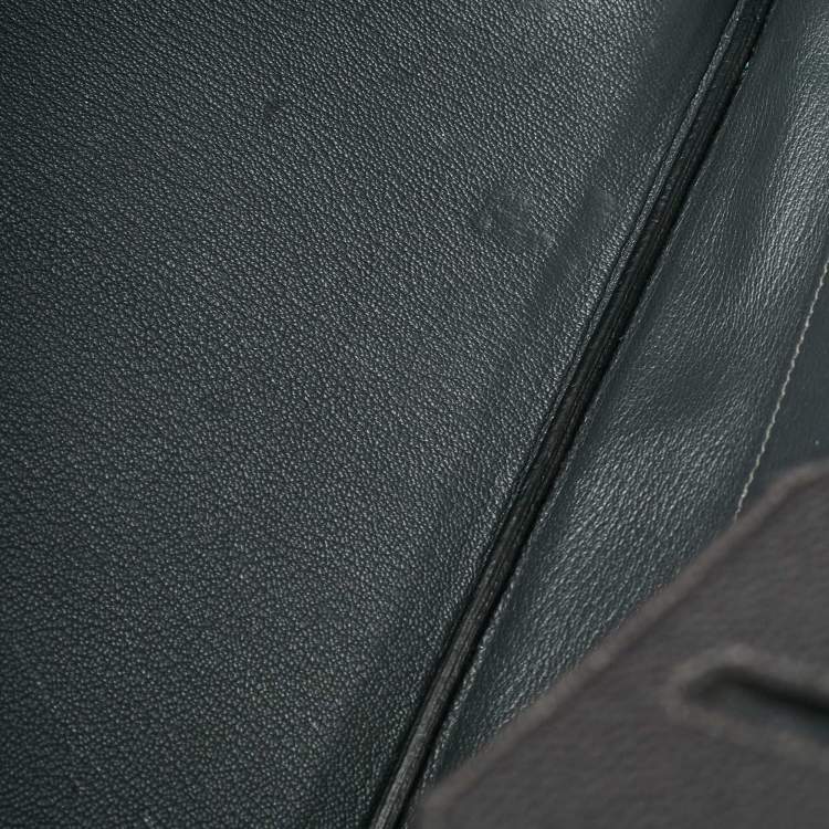 Pre Owned Hermes Graphite Togo Leather Gold Finish Birkin 35 Bag