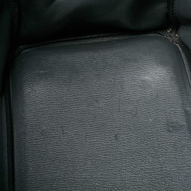 Pre Owned Hermes Graphite Togo Leather Gold Finish Birkin 35 Bag