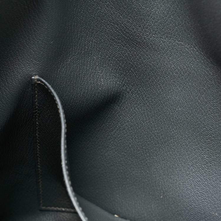 Pre Owned Hermes Graphite Togo Leather Gold Finish Birkin 35 Bag