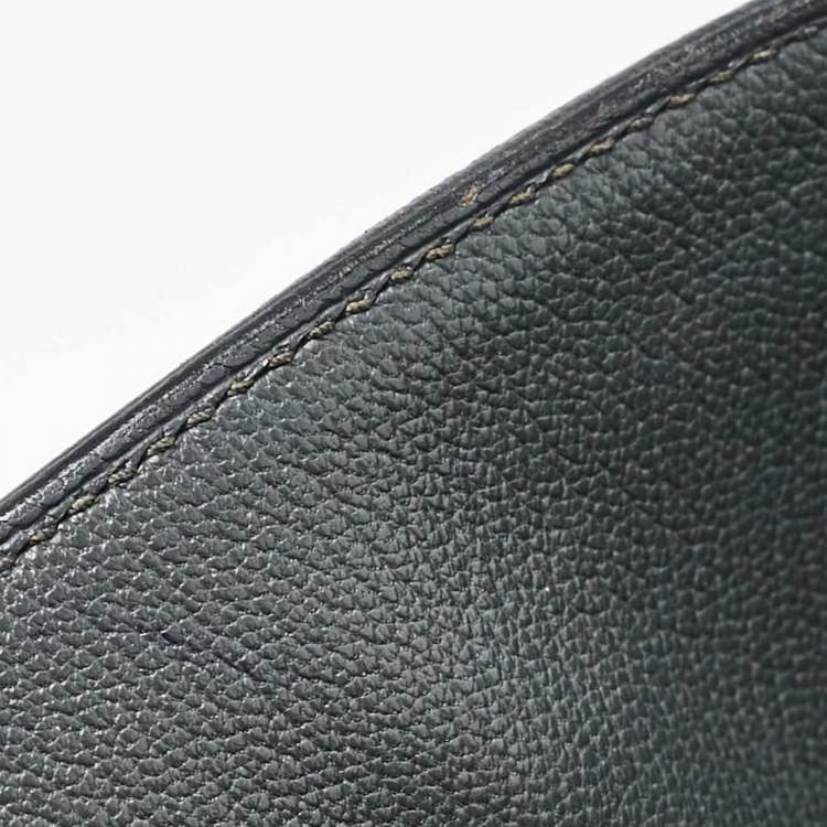 Pre Owned Hermes Graphite Togo Leather Gold Finish Birkin 35 Bag