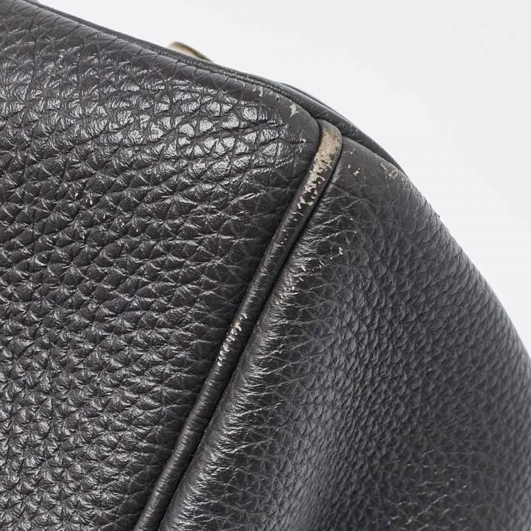 Pre Owned Hermes Graphite Togo Leather Gold Finish Birkin 35 Bag