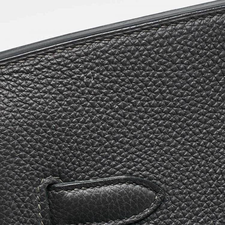 Pre Owned Hermes Graphite Togo Leather Gold Finish Birkin 35 Bag