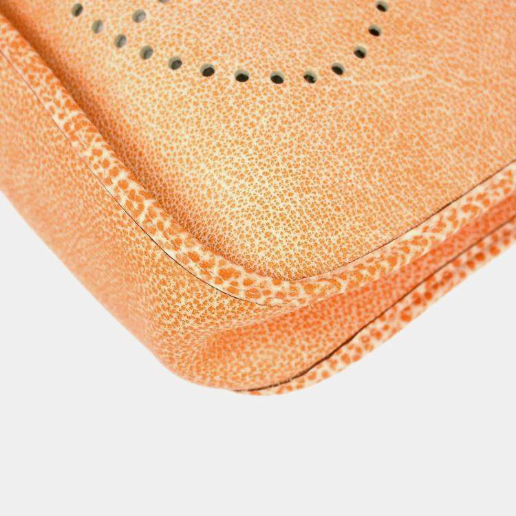 Pre Owned Hermes Orange Dalmatian Evelyne 29 Shoulder Bag