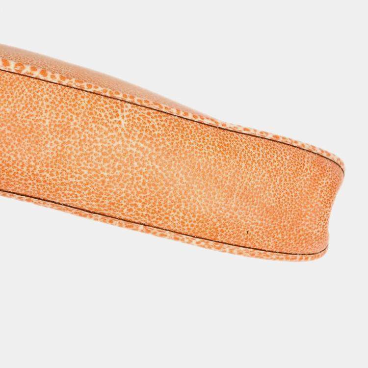 Pre Owned Hermes Orange Dalmatian Evelyne 29 Shoulder Bag