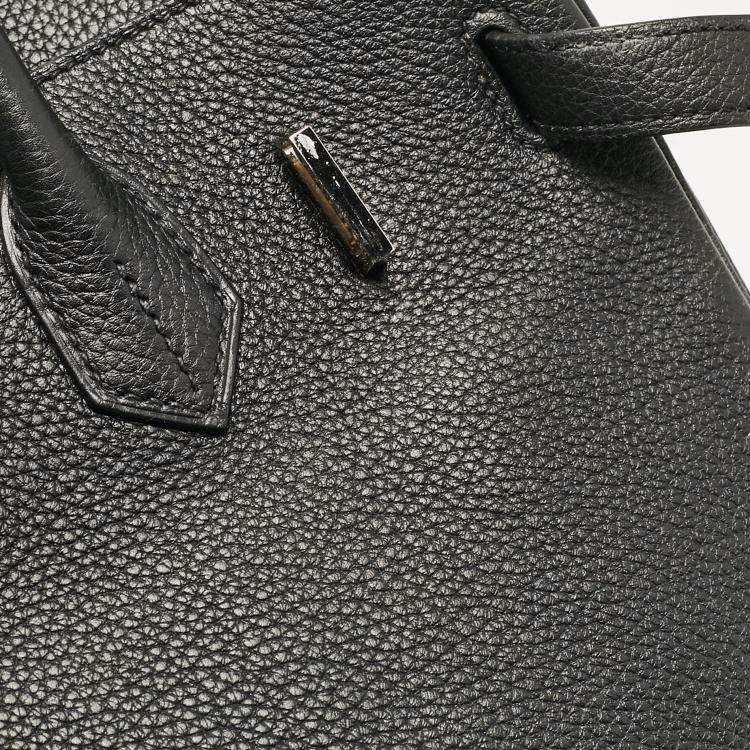 Pre Owned Hermès  Black Togo Leather Palladium Finish Birkin 30 Bag