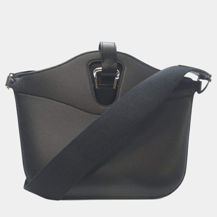 Hermes Evergrain Noir (Black) Attelage Shoulder Bag