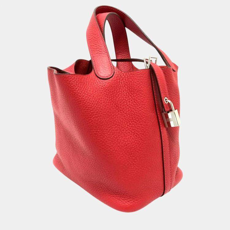 Hermes Red Tote Bag