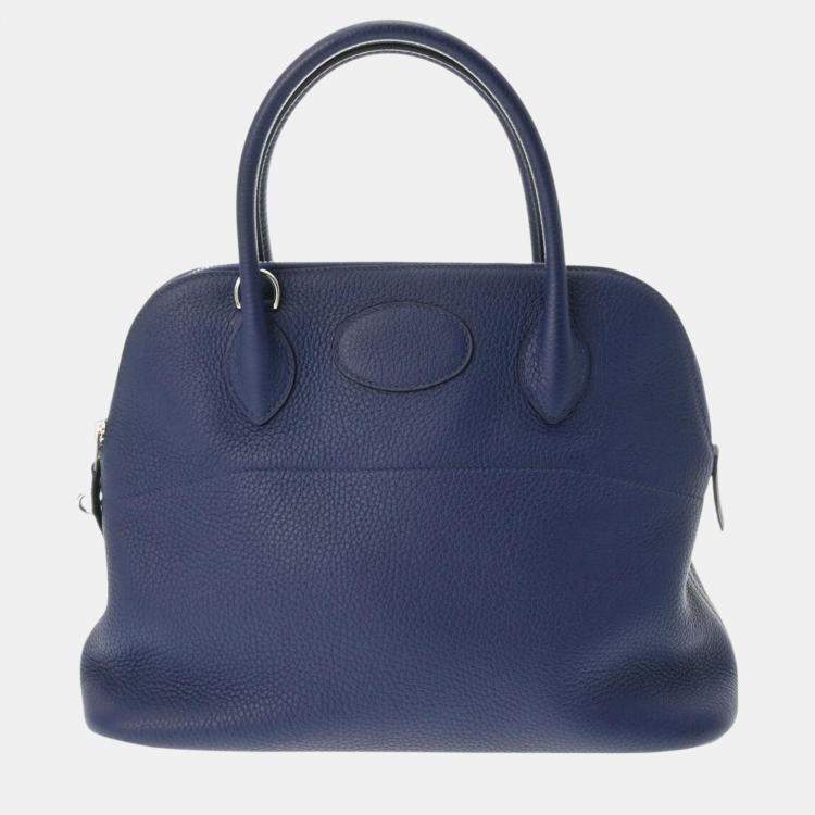 Hermes Blue Saphir Taurillon Clece Bolide 31 Handbag