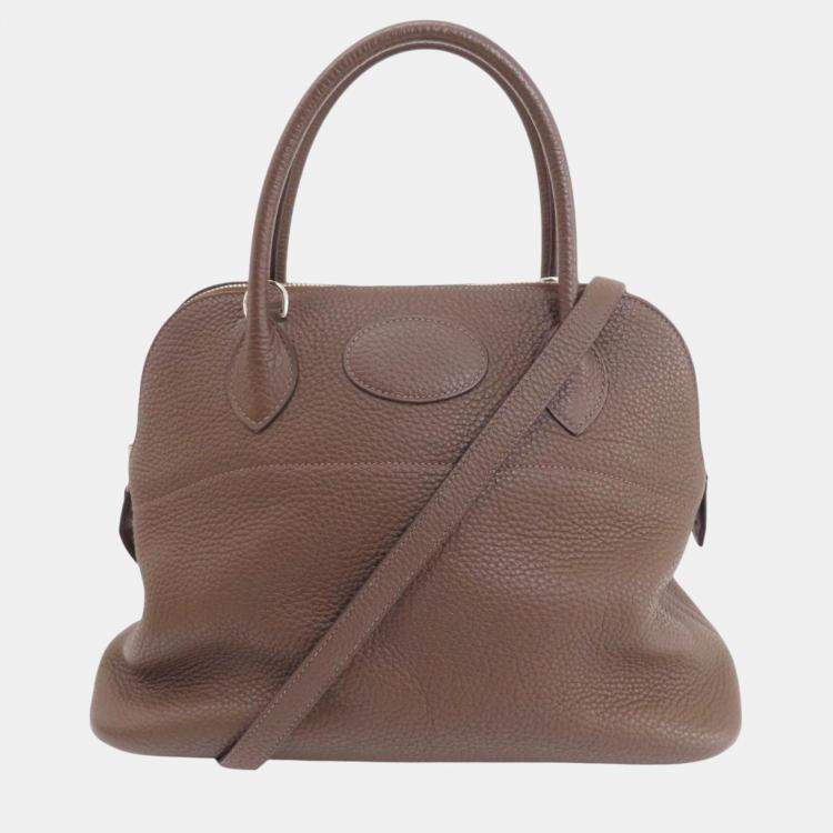 Hermes Brown Taurillon Bolide 31 Handbag