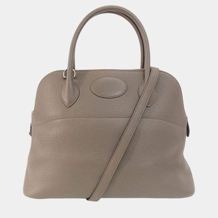 Hermes Etain Taurillon Bolide 31 Handbag