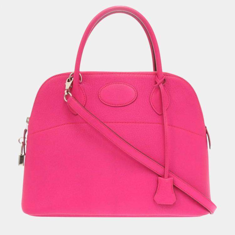 Hermes Chevre/Chevre Rose Bolide 31 Handbag