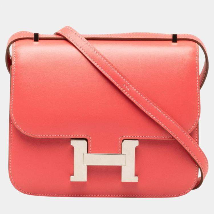 Hermes Rose Lipstick Pink Vauterdelact Constance 3 Shoulder Bag