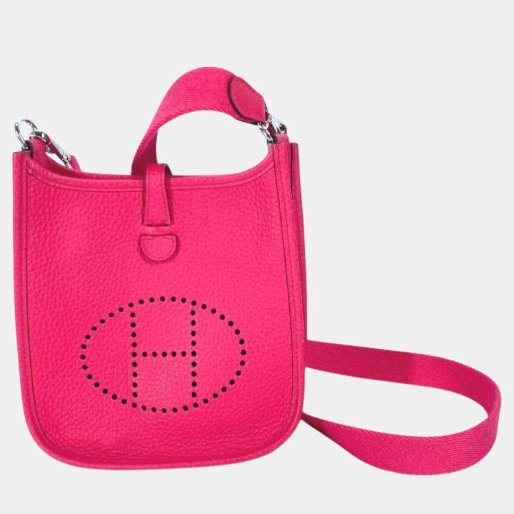 Hermes Rose Extreme pink Pochette evelyn Bag