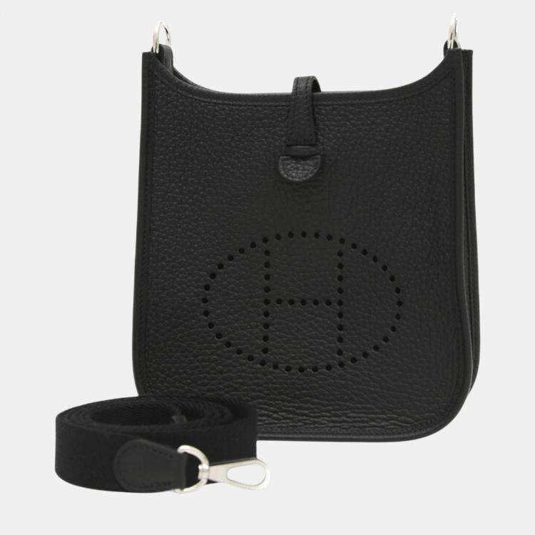 Hermes Taurillon Clemence Black Evelyn TPM Amazon Shoulder Bag