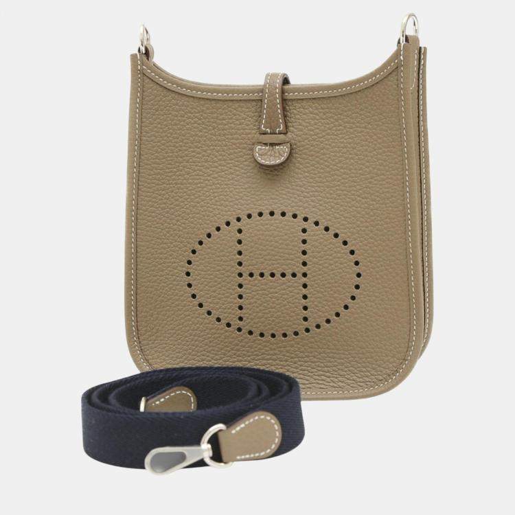 Hermes Taurillon Clemence Etoupe Evelyn TPM Amazon Shoulder Bag