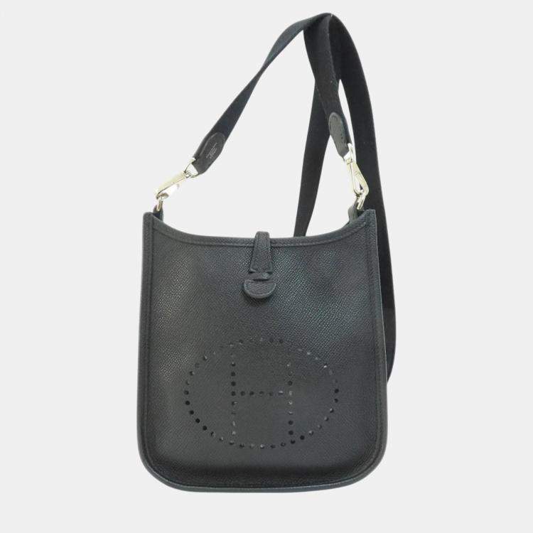 Hermes Black Epson Evelyn TPM Shoulder Bag