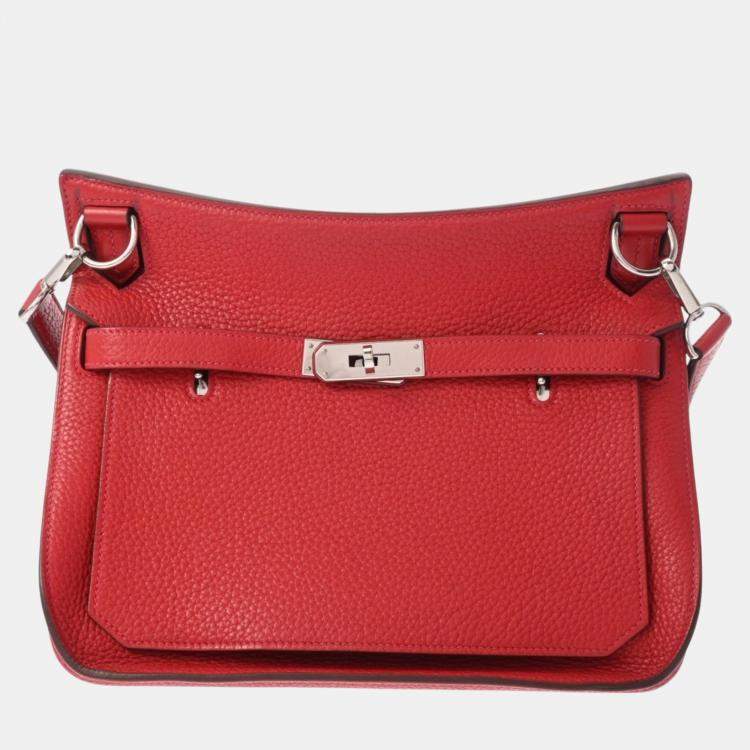 Hermes Rouge Kazak Taurillon Clemence Gypsiere 28 shoulder bag