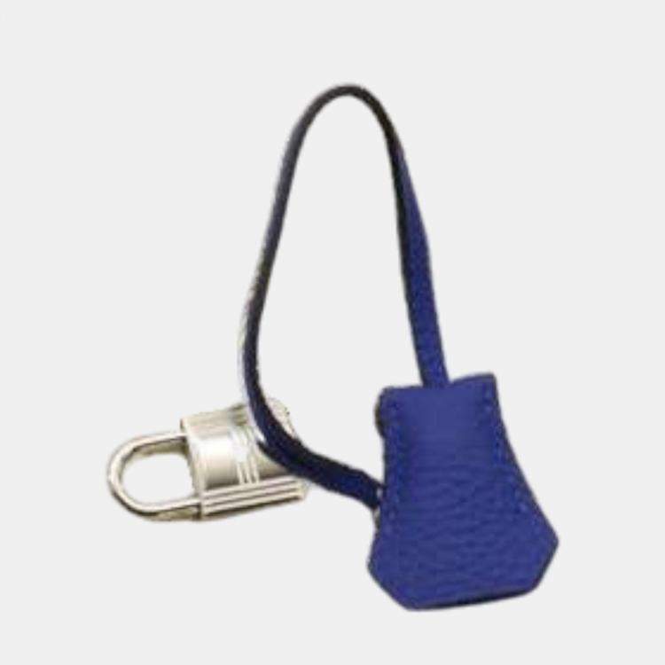 Pre Owned Hermes Blue Electric Togo Leather Birkin Size 25