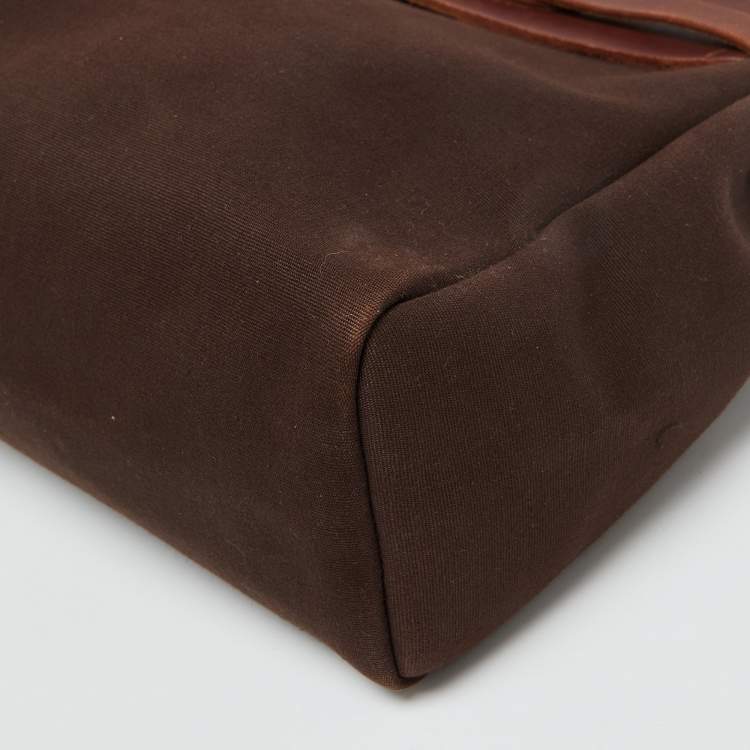 Pre Owned Hermès Cafe/Terre Canvas and Leather 2in1 Herbag Zip 31 Bag