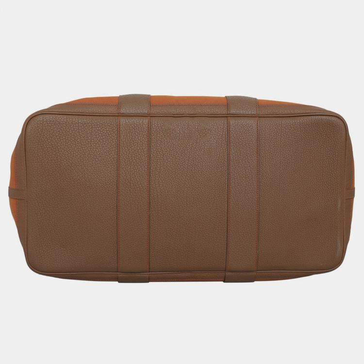 Pre Owned Hermes Toile Garden Party 49 Voyage Bag