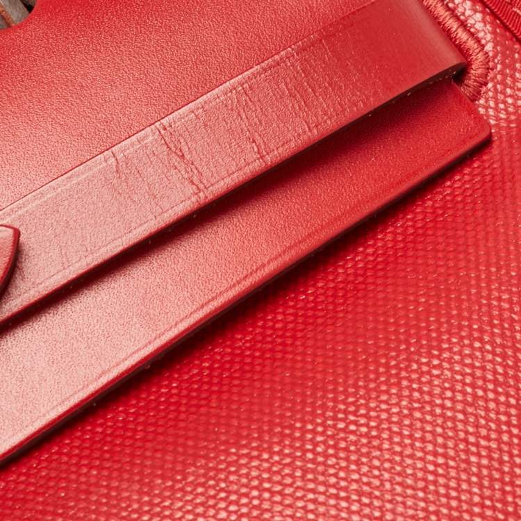 Pre Owned Hermès Rogue Piment/Ecru Canvas and Vache Hunter Herbag Zip 31 Bag