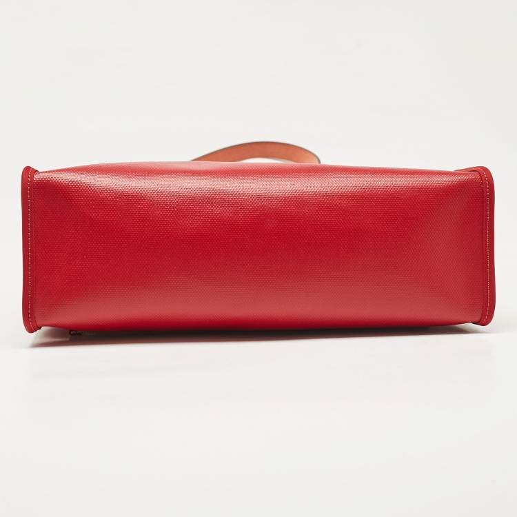 Pre Owned Hermès Rogue Piment/Ecru Canvas and Vache Hunter Herbag Zip 31 Bag