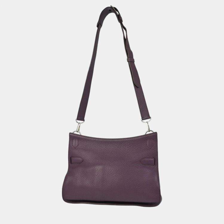 Pre Owned Hermes Purple Fjord Jypsiere 34 Shoulder Bag