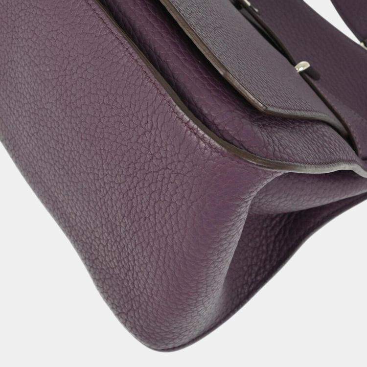 Pre Owned Hermes Purple Fjord Jypsiere 34 Shoulder Bag