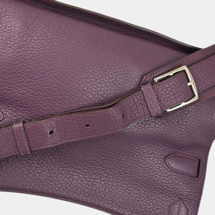 Pre Owned Hermes Purple Fjord Jypsiere 34 Shoulder Bag