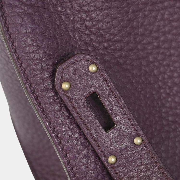 Pre Owned Hermes Purple Fjord Jypsiere 34 Shoulder Bag