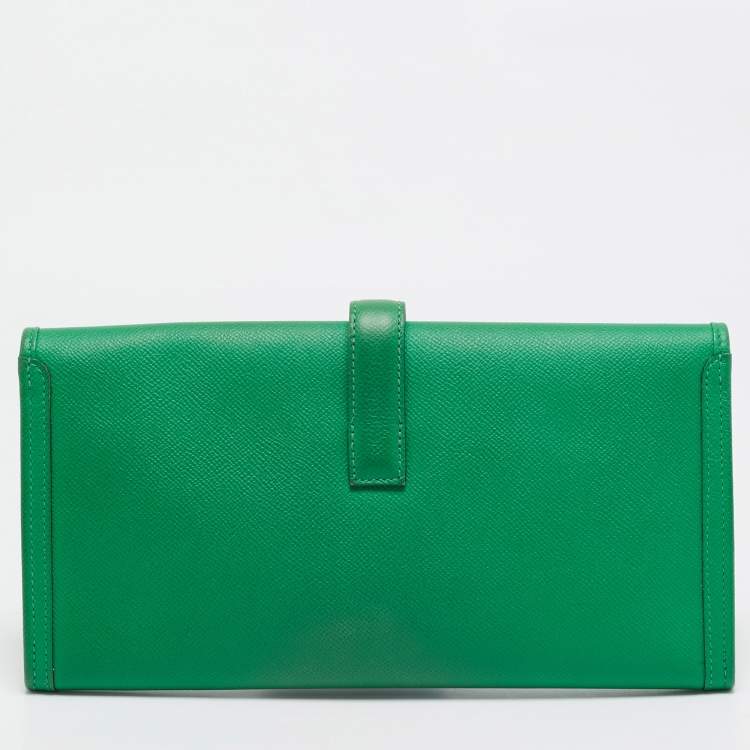 Pre Owned Hermes Bambou Epsom Leather Elan Jige 29 Clutch