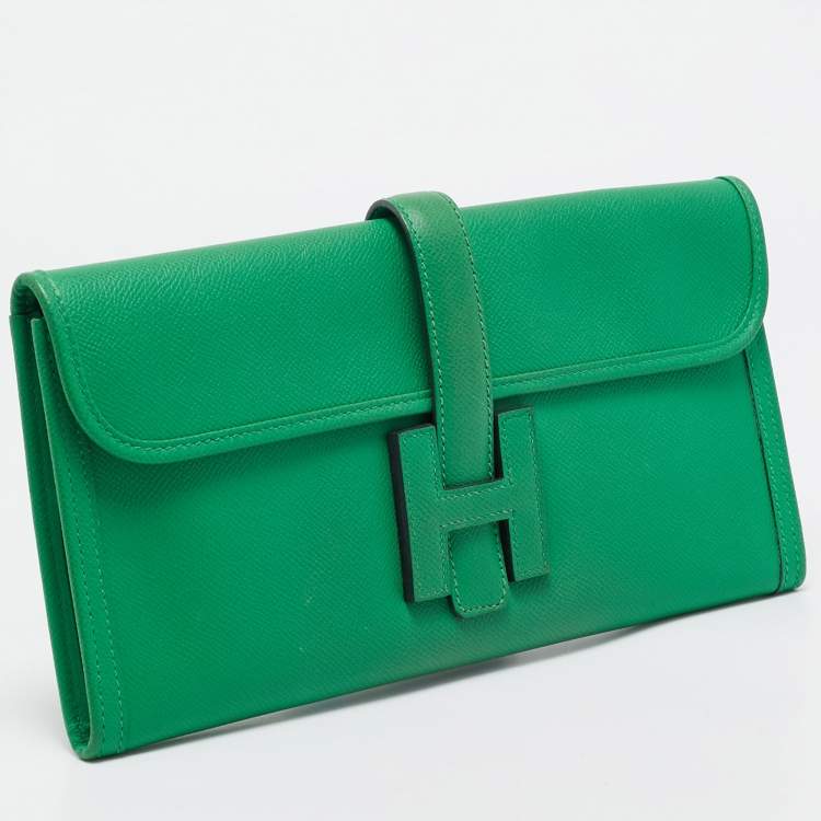 Pre Owned Hermes Bambou Epsom Leather Elan Jige 29 Clutch