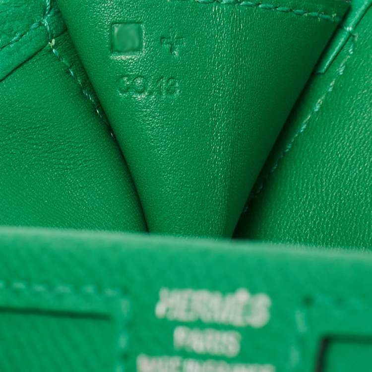 Pre Owned Hermes Bambou Epsom Leather Elan Jige 29 Clutch